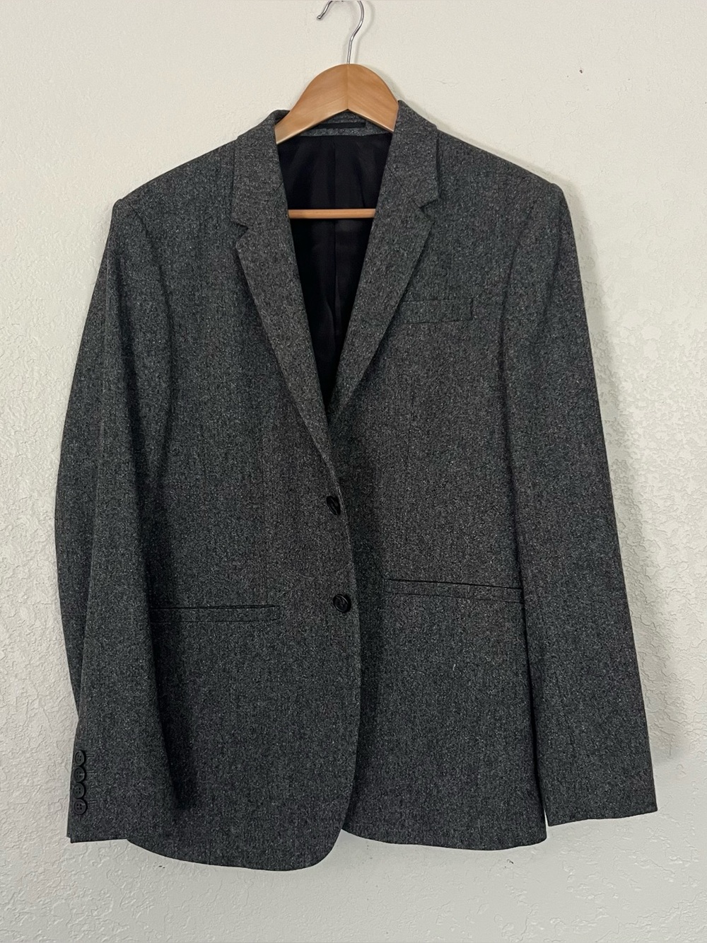 COS Men's Dark Gray Two-Button Blazer